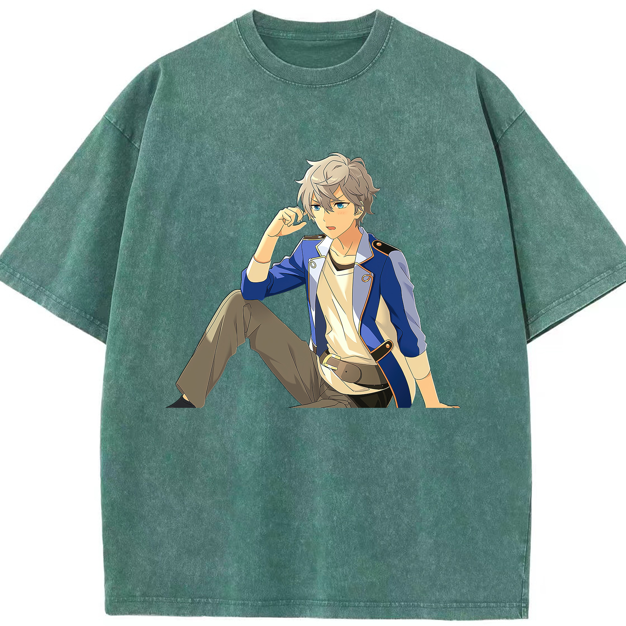 （画像用） あんさんぶるスターズ! Ensemble Stars 綿100% ヴィンテージ風 半袖Tシャツ（フロントプリント）